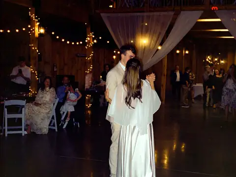 Wedding reception dancing